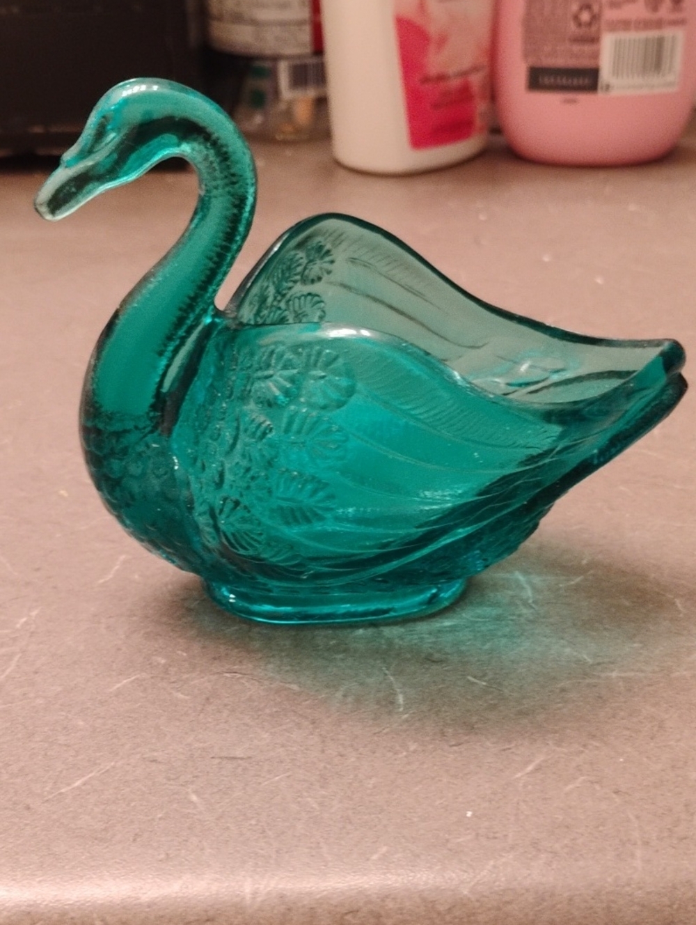 2004 Fenton Blue Swan In Mint Condition